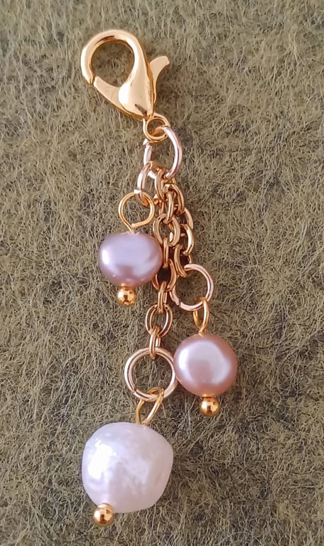 Handmade Pearl Zipper Charm