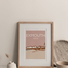 Exmouth, Devon, UK Giclee Travel Print