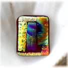 Patchwork  Brooch 103 Dichroic Fused GlassHandmade 