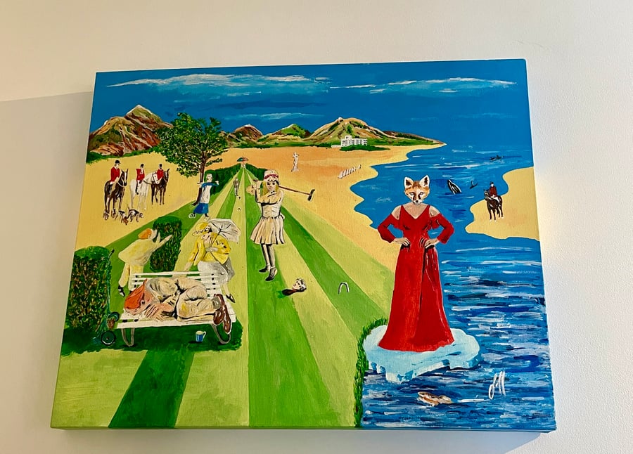 Original Acrylic Painting 22"x 18" Progressive Rock Home Decor Art