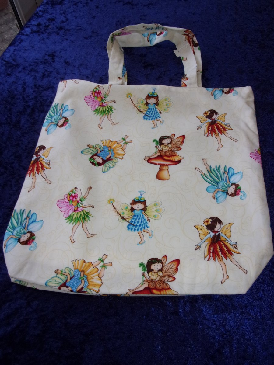 Fabric Bag with Flower Fairies