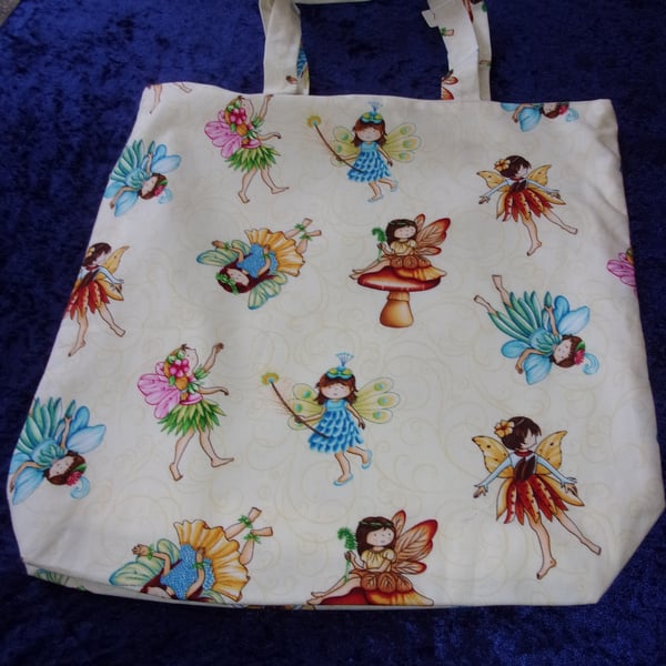 Fabric Bag with Flower Fairies