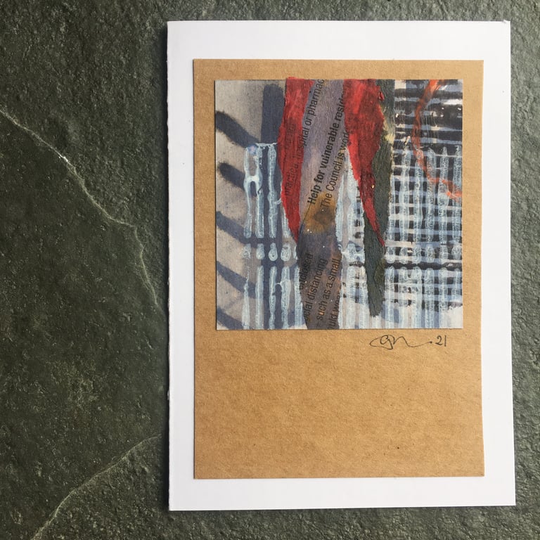 Original art collage, one of a kind, abstract contemporary picture 10cmx15cm