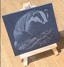 Handcrafted British Wildlife Slate Coaster - Free UK Postage 