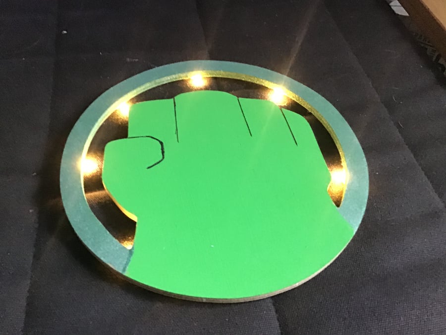 inspired green hand of hulk