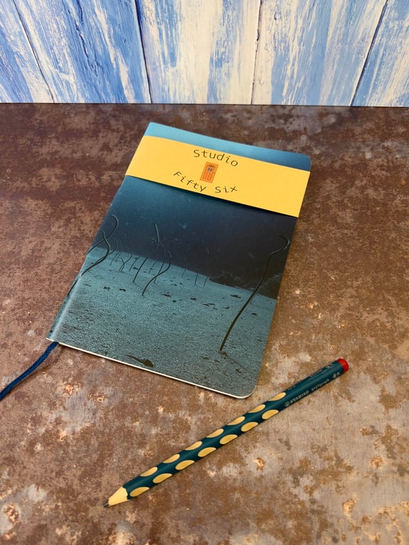 Notebook, Marine themed, A5 (ish), made from up-cycled and recycled materials.