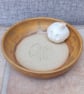 Garlic grating dish grater bowl for bread dipping hand thrown stoneware pottery 
