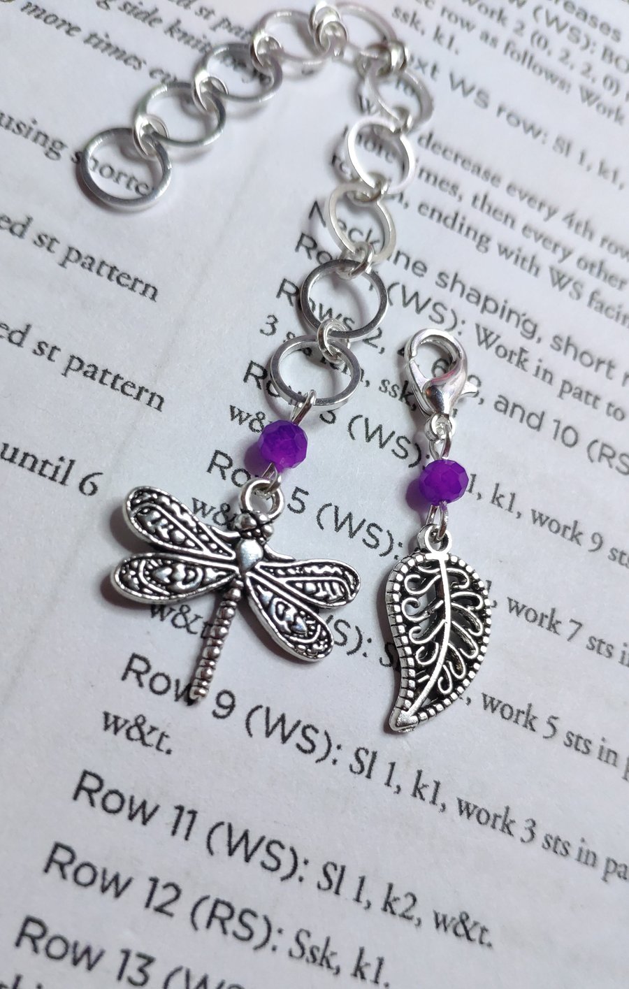 Dragonfly row counter for knitting 