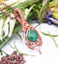 Elven Style Malachite and Copper Necklace