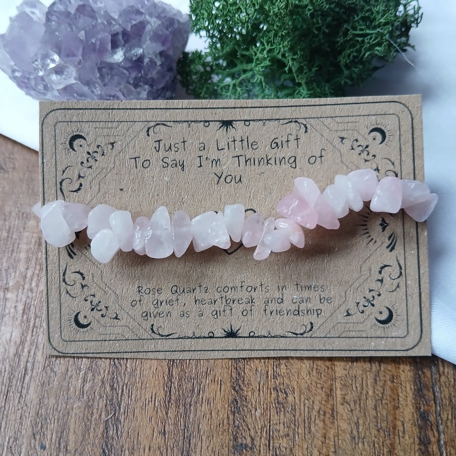 Rose Quartz Gift Bracelet For Grief