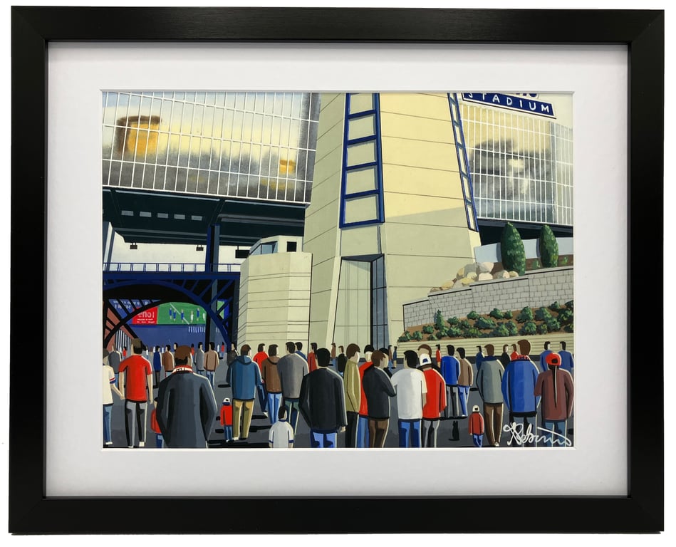 New England NFL High Quality Framed Art Print. Approx A4