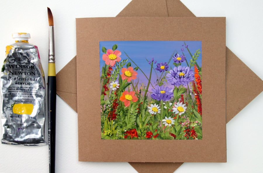 Original painting - Greetings card "Countryside Flowers (Ref no 96)