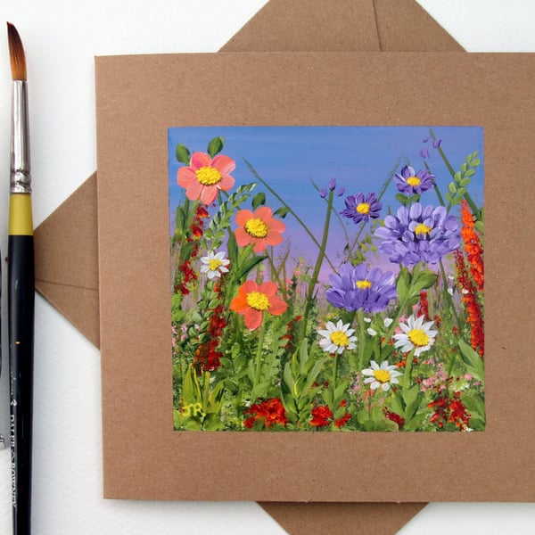Original painting - Greetings card "Countryside Flowers (Ref no 96)
