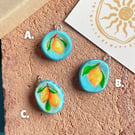 Handpainted Air Dry Clay Lemon Pendant Charm