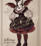 She's Hell on Wheels! Hortense the Roller-Vampire paper art doll - Image 4
