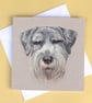 Greetings Card - Blank - Schnauzer Dog Portrait - Image 1