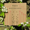 Happy Anniversary Bunnies greetings card
