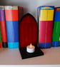 Gothic Cathedral Window Bookshelf Booknook With Fake Tealight  - Image 6