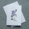 hand painted embossed floral blank card ( ref F 153 )