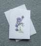 hand painted embossed floral blank card ( ref F 153 ) - Image 1