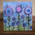 'Pinky Blue' greetings card