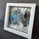 Framed art. Abstract Paint Pouring Wall Art
