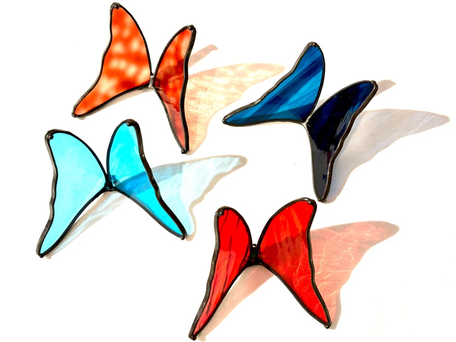 3D red stained glass butterfly, perfect gift for butterflies lovers