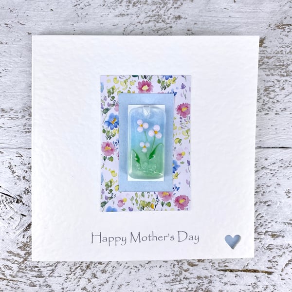 Mother’s Day Card with Detachable Glass Bookmark or Light Catcher