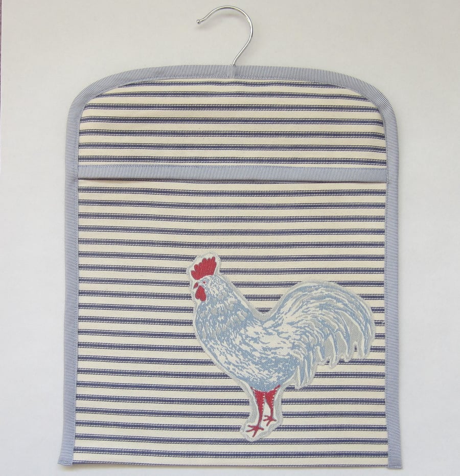 Peg Bag with Appliqued Cockerel Design