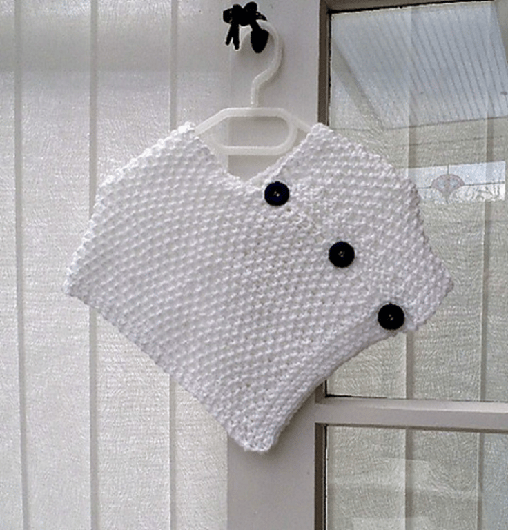 KNITTING PATTERN PDF Snowdrops Poncho for Baby