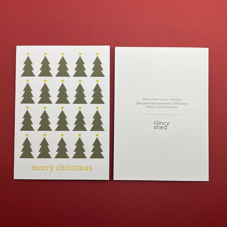 Pack of 5, Christmas Tree Cards