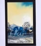Blank Handpainted Card of a Pale Winter's Evening - Image 7
