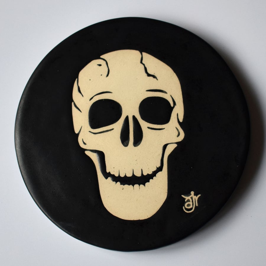 A224 Skull halloween mug coaster (Free UK postage)