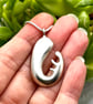 Sterling Silver Chunky Biomorphic Pendant Necklace - Image 3