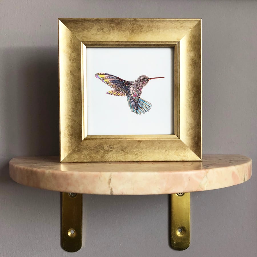 'Hummingbird' Mini Framed Print
