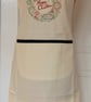Chef Style Apron In Cream Embroidered with 'Happy Christmas' - Image 2
