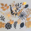 Botanical die cuts - navy and gold