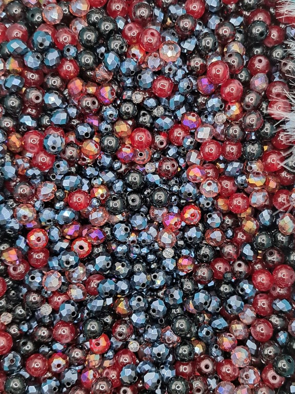 "Cherries and Berries" Glass Bead mix 50g