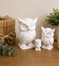 Personalised Owl Family Ornament – 3D Printed Family Gift – Parent & Baby Owls