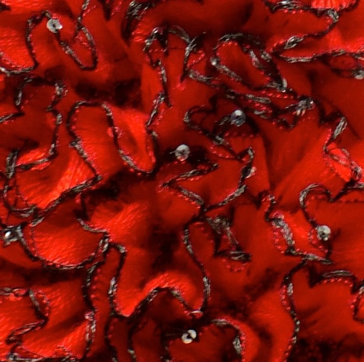 Glamorous Ruffle & Sequin Scarf - Red With ... - Folksy