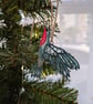 Embroidered Lace Hummingbird Hanging Ornament - Image 7