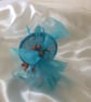 Clementine - Turquoise & Orange Berry Fascinator Mini Hat - Image 3