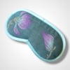 Sage Green Magnolias Linen Lotus Flower Lavender Eye Mask