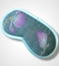 Sage Green Magnolias Linen Lotus Flower Lavender Eye Mask
