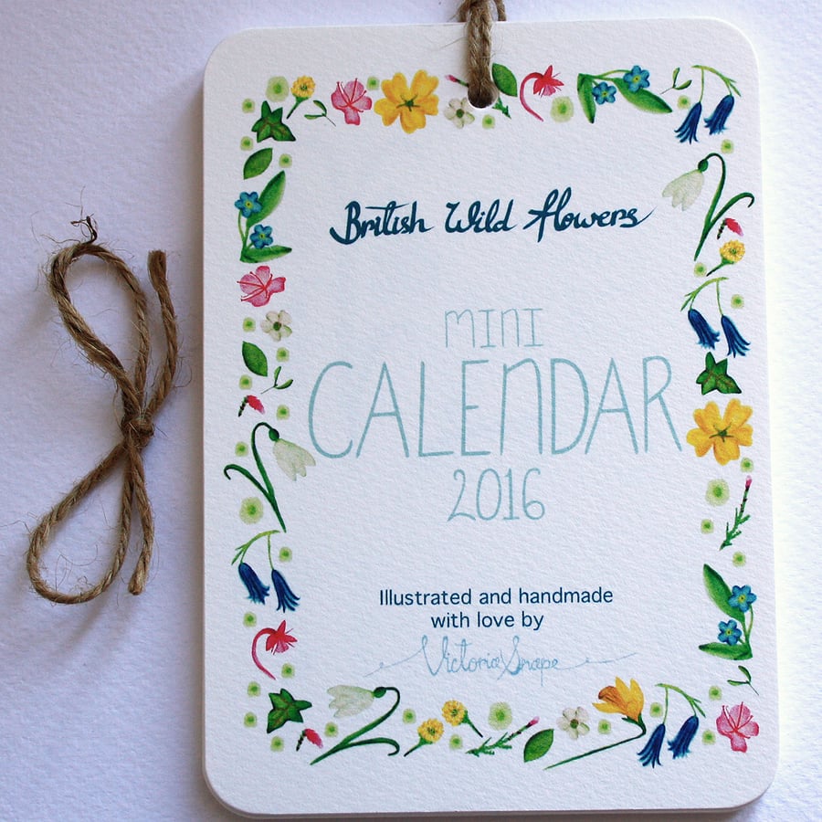 British wildflowers 2016 calendar