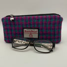 Harris Tweed Zipped Soft Glasses Case Handmade Scottish Wool Pouch