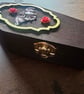 Gothic Coffin Jewellery Box – Vampire Bat & Roses - Image 2