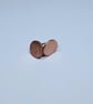 Frosted Finish Copper Stud Earrings (ERCUSTDC3) - UK Free Post - Image 5