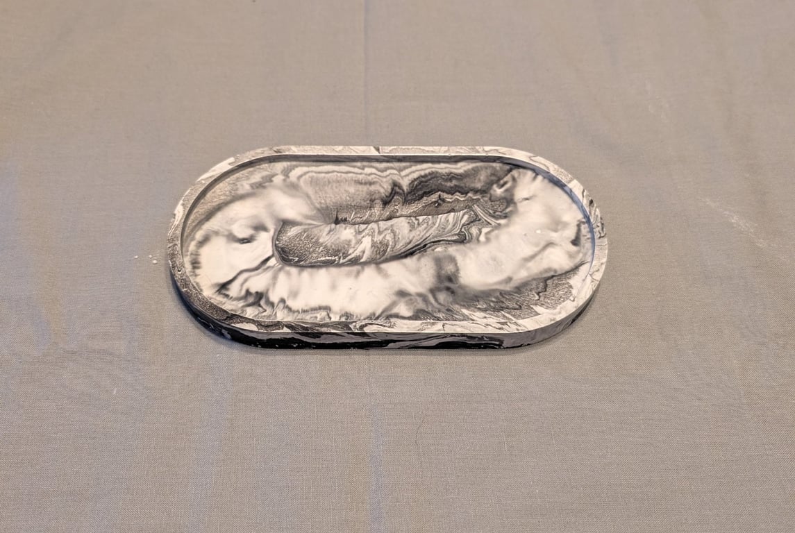Black & White Marble Eco-resin Tray