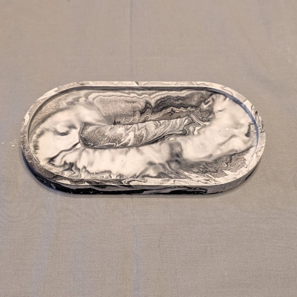 Black & White Marble Eco-resin Tray